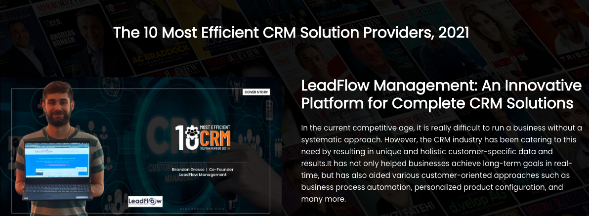 LeadFlow CRM The Most Efficient CRM Solution Providers In 2021