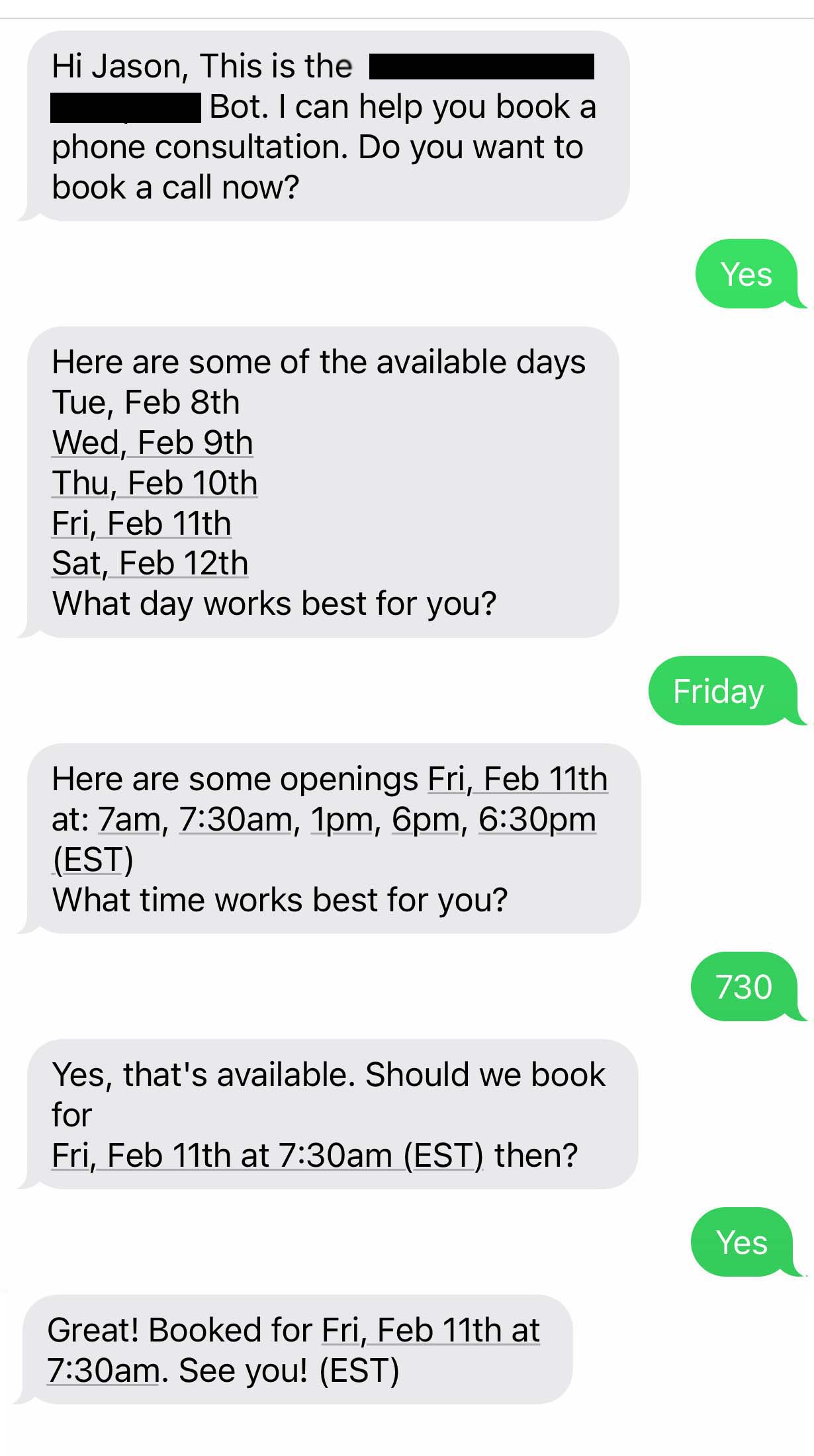 AI Appointment Booking Text Bot